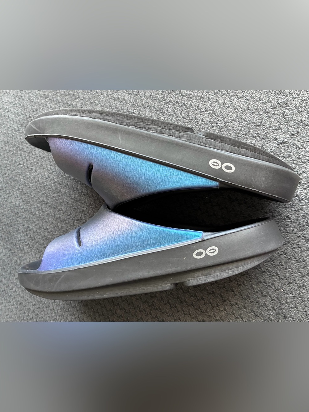 OOFOS OOahh Luxe Recovery Slide, Midnight Spectre, Size 7 (Men) / 9 (Women) - Picture 5 of 6